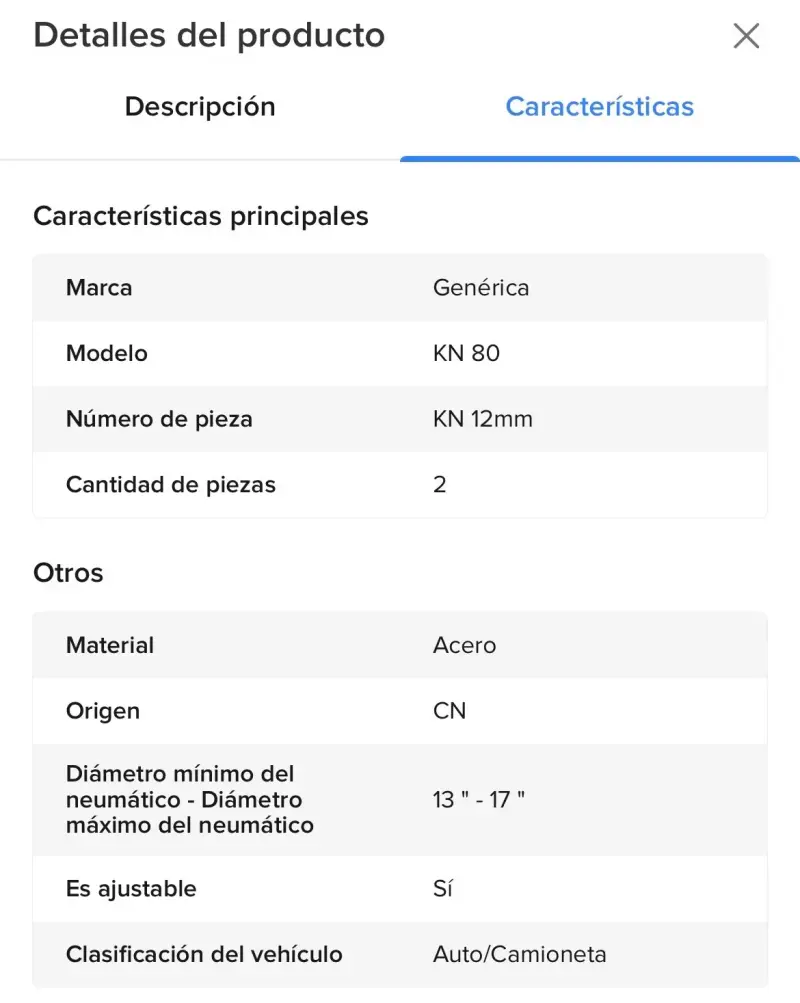Cadenas para nieve - Kn80-12mm - 5