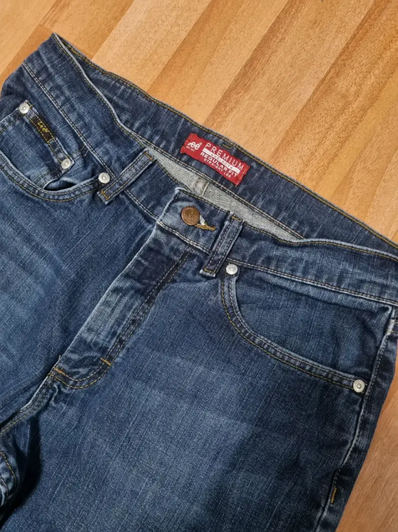 Jeans azul clásicos para hombre - 1