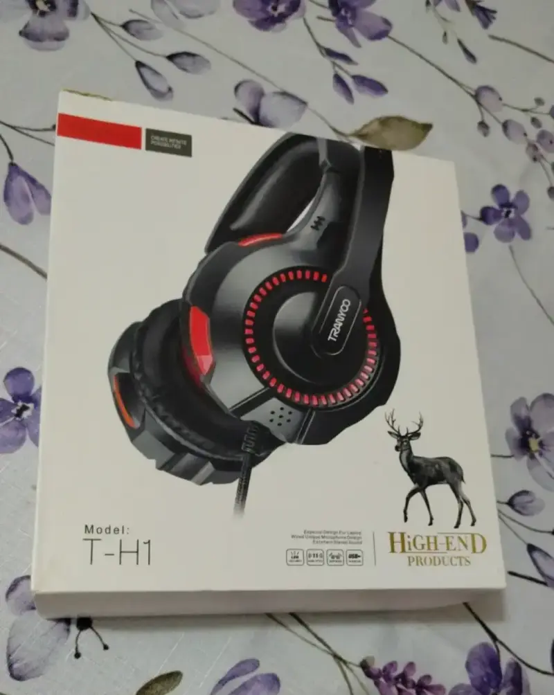 Audífonos gamer T-H1 con LED