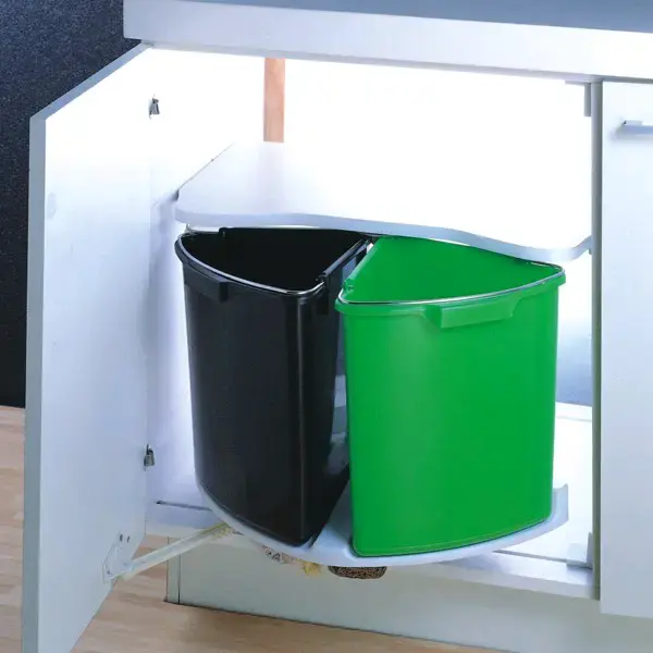 Basurero Ecológico Mueble Cocina Giratorio 3 Nivel - 2
