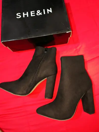 Botines negros taco alto - miniatura 2