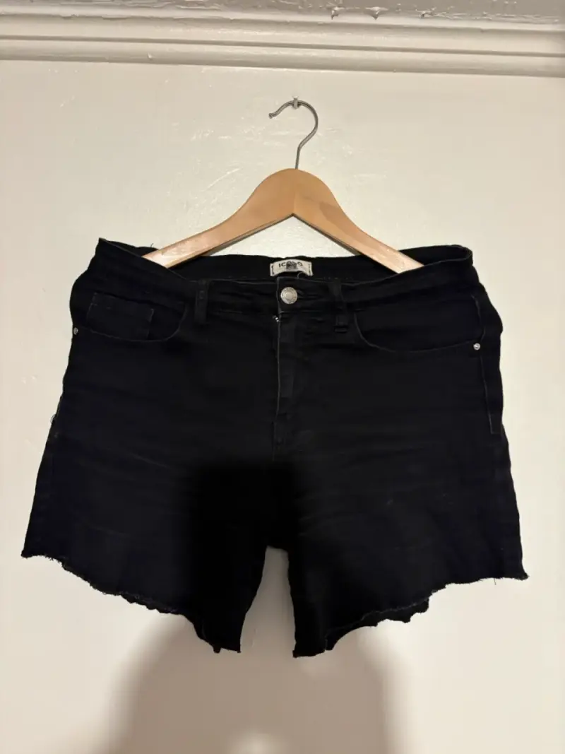 Shorts de mezclilla negros - 1