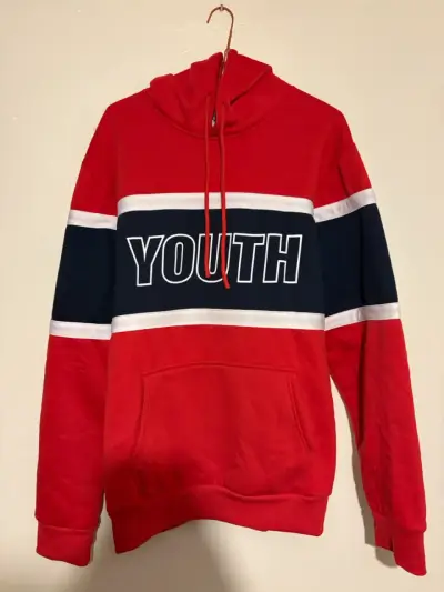 Polerón rojo con estampado Youth - miniatura 1