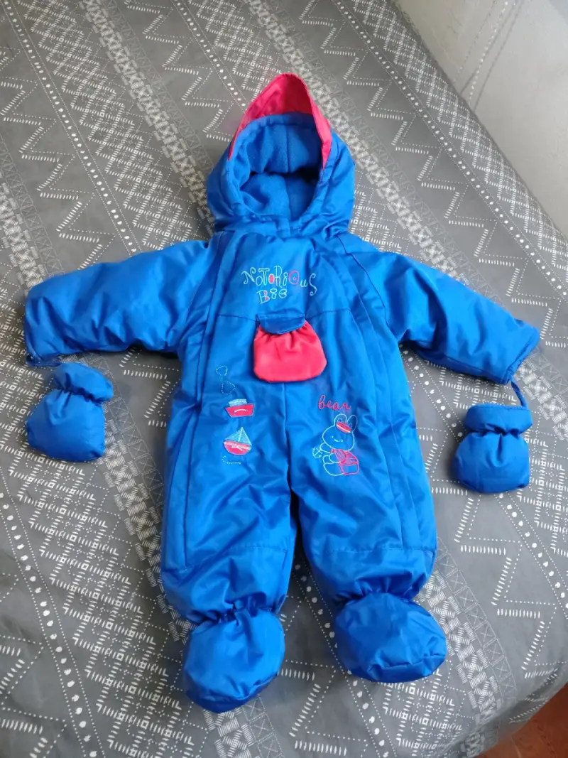 Enterito de invierno azul para bebé - 1