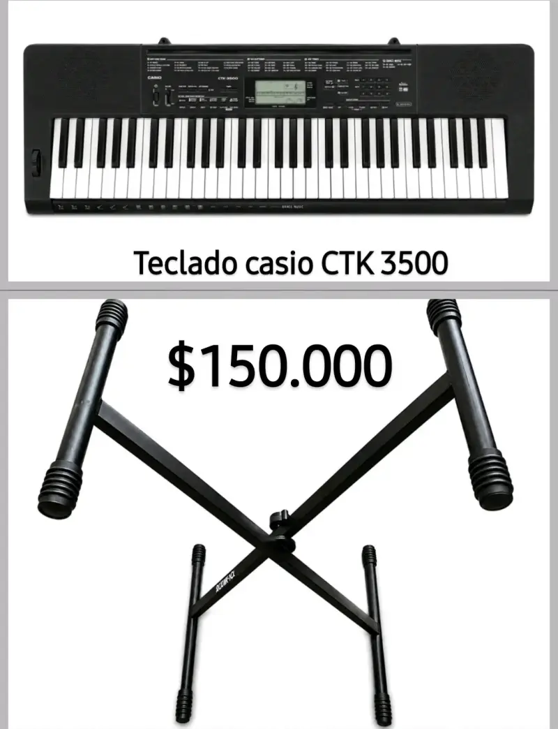Teclado Casio CTK-3500 con soporte