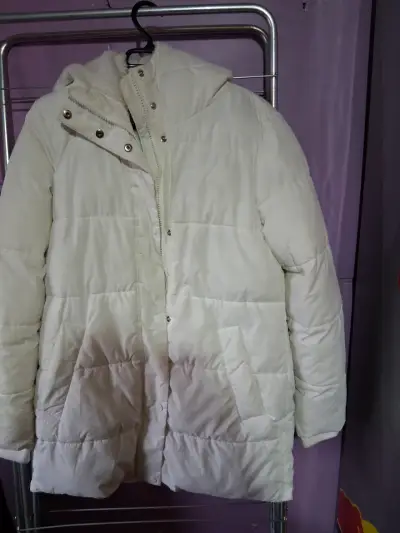 Parka blanca acolchada mujer - miniatura 1