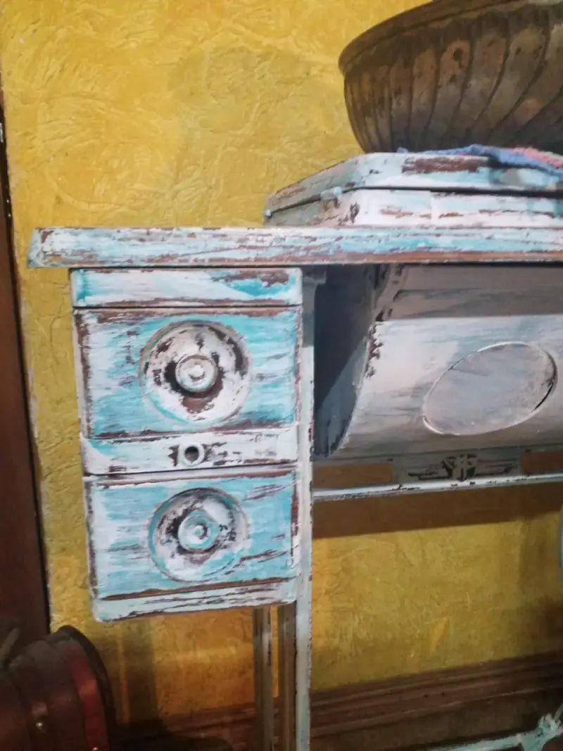 Mueble de máquina +espejo vintage - 4