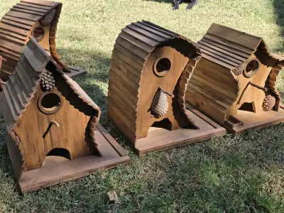 Casitas de pájaros de madera - miniatura 1