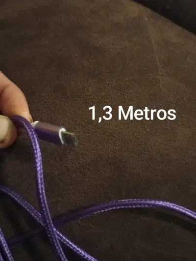 Cable Micro USB Trenzado Reforzado En Tela 1.3 Met - miniatura 1