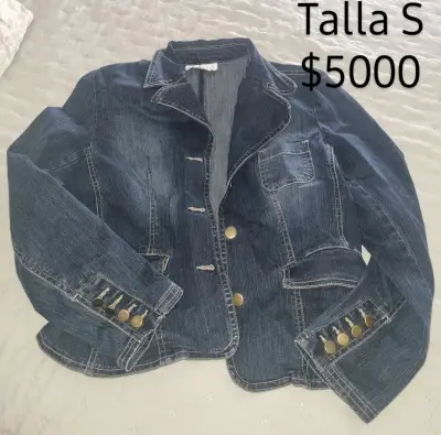 Chaqueta de mezclilla azul - miniatura 1