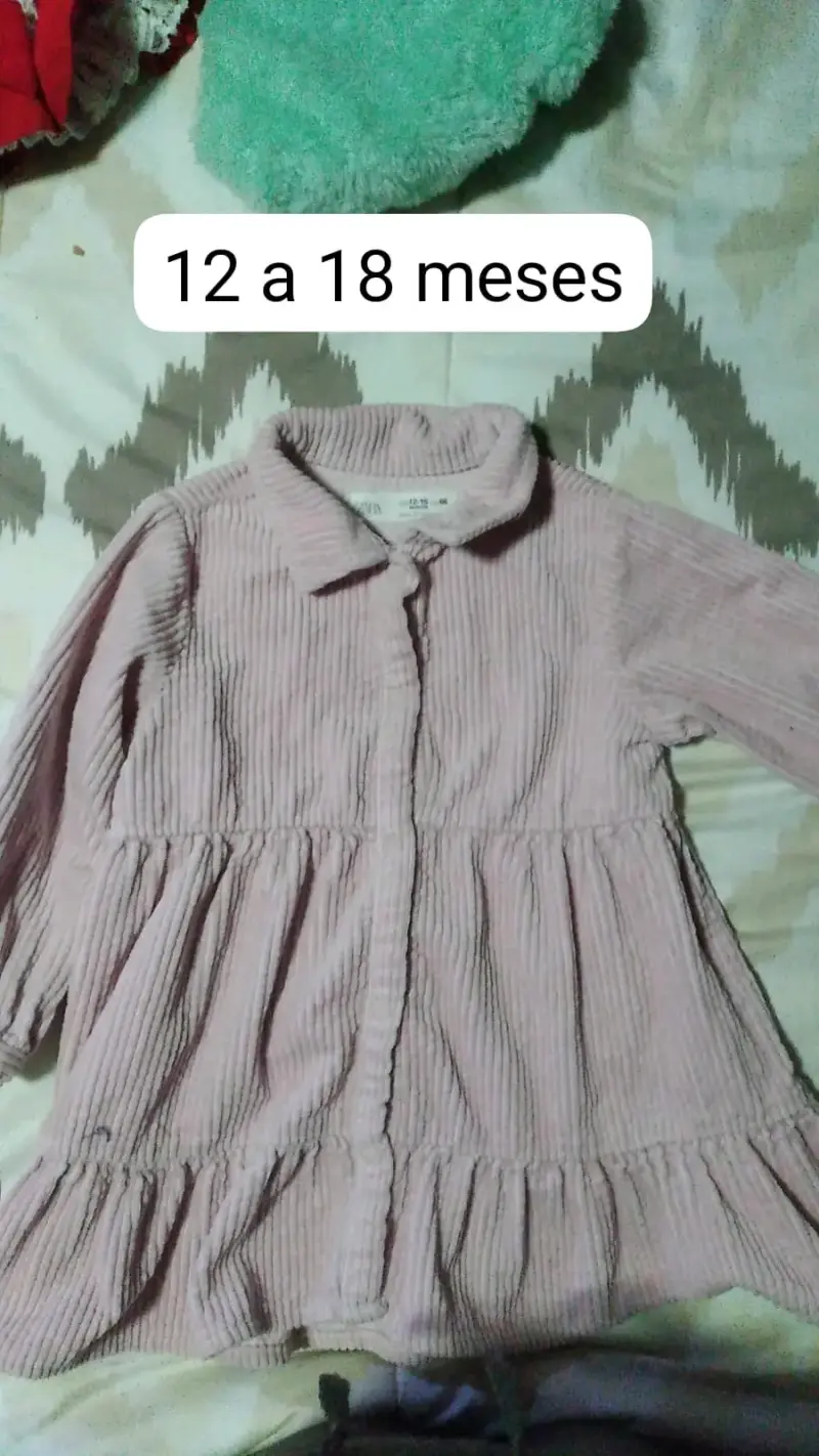 Vestido infantil rosado 12-18 meses
