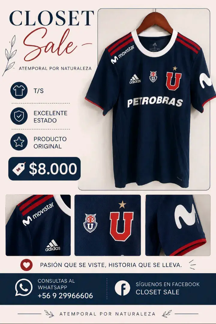 Polera azul Universidad de Chile