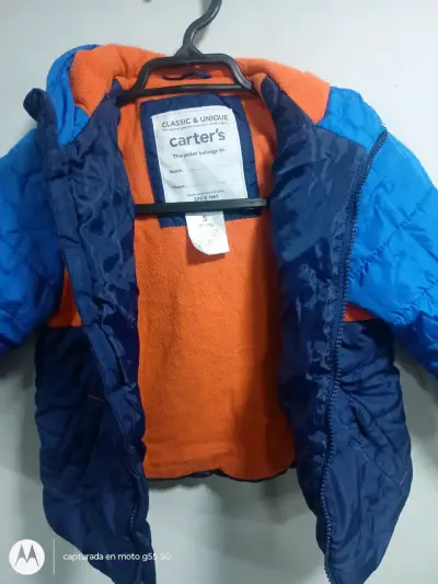 Chaqueta infantil azul y naranja - miniatura 3