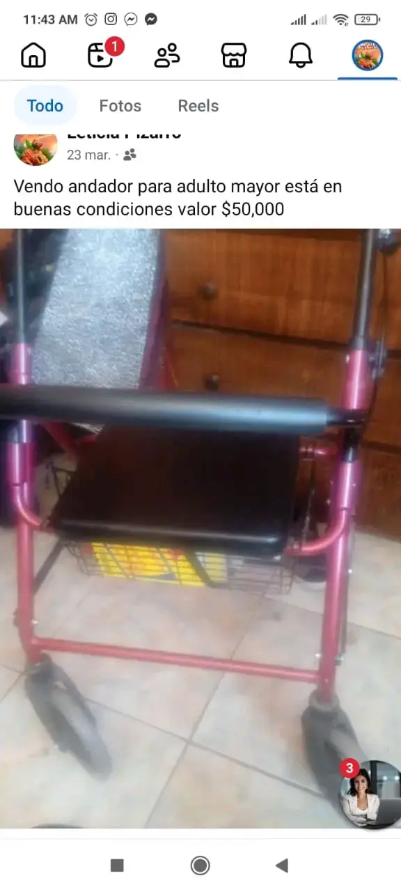 Andador para adulto mayor