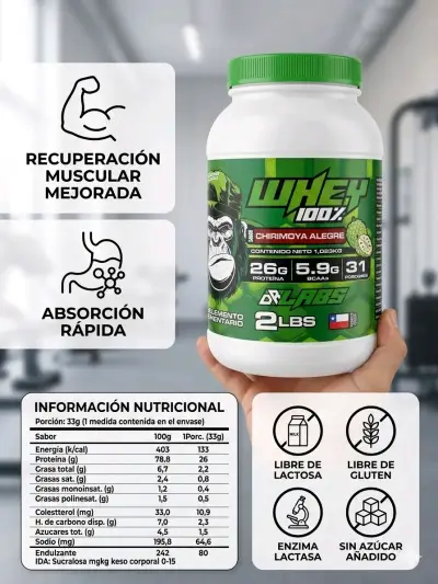 Proteína Whey Chirimoya Alegre 1kg - miniatura 3