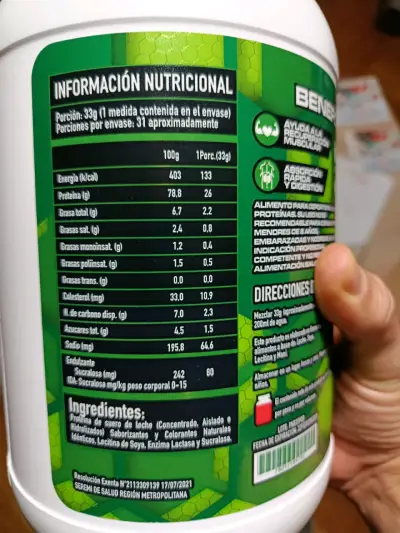 Proteína Whey Chirimoya Alegre 1kg - miniatura 5
