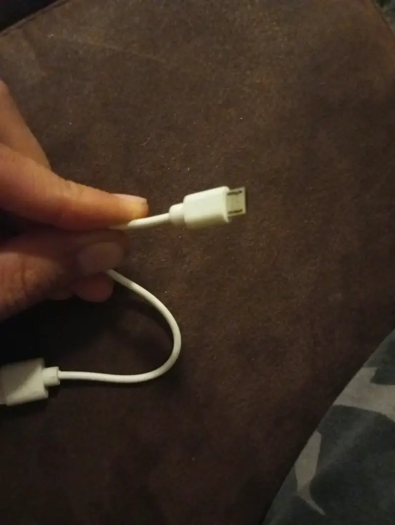 Cable micro USB blanco corto - 2