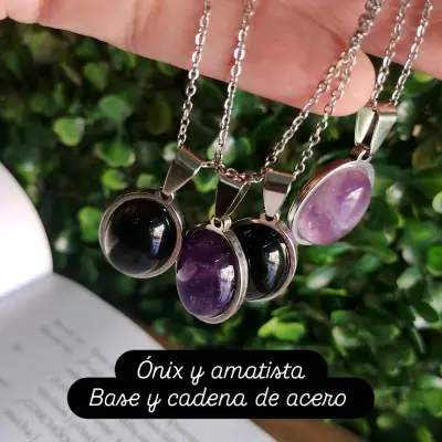 Collar ónix y amatista - miniatura 1