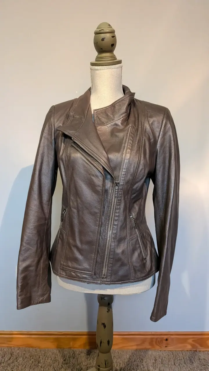 Chaqueta de cuero marrón - 2