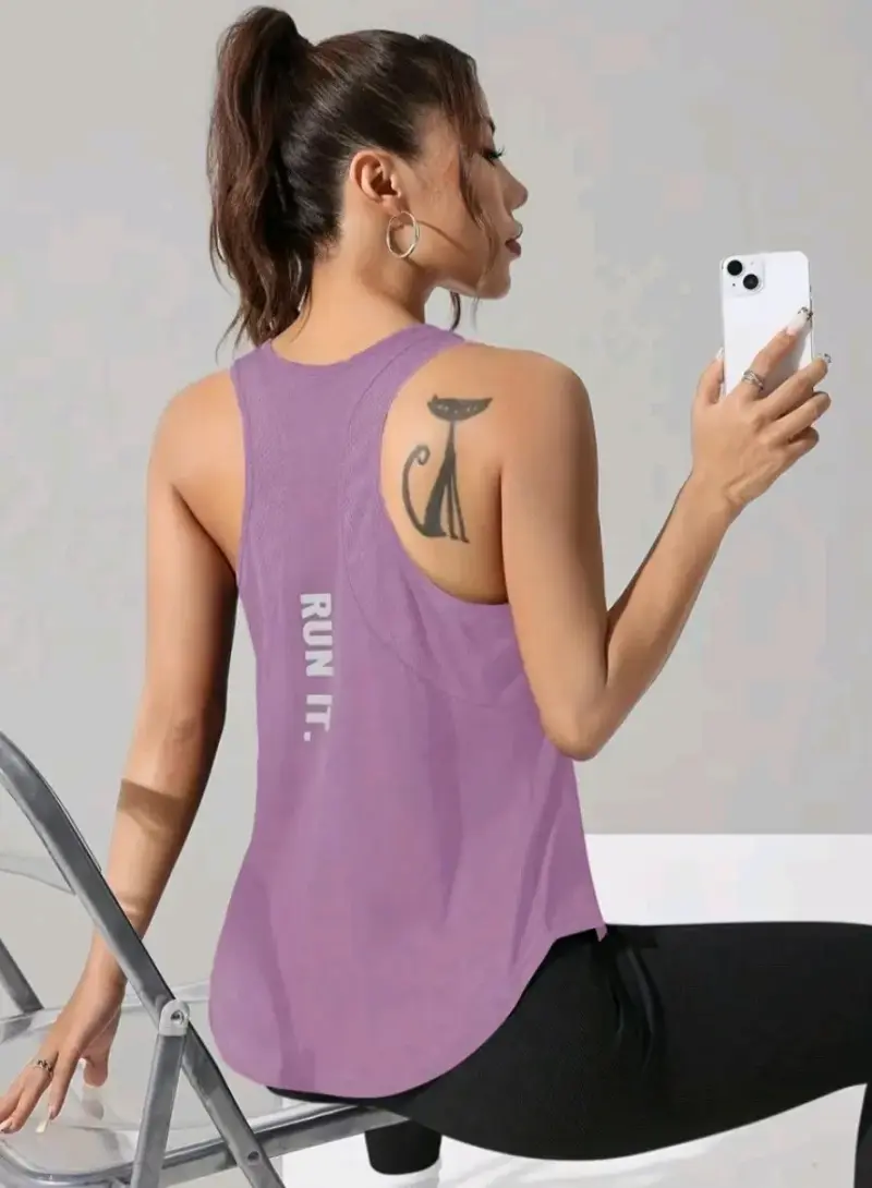 Polera sin mangas lila - 2