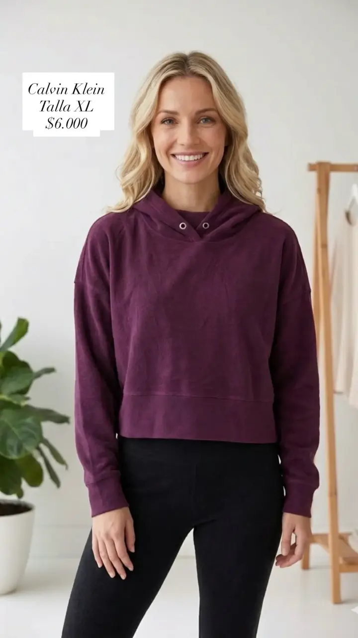 Polerón morado Calvin Klein