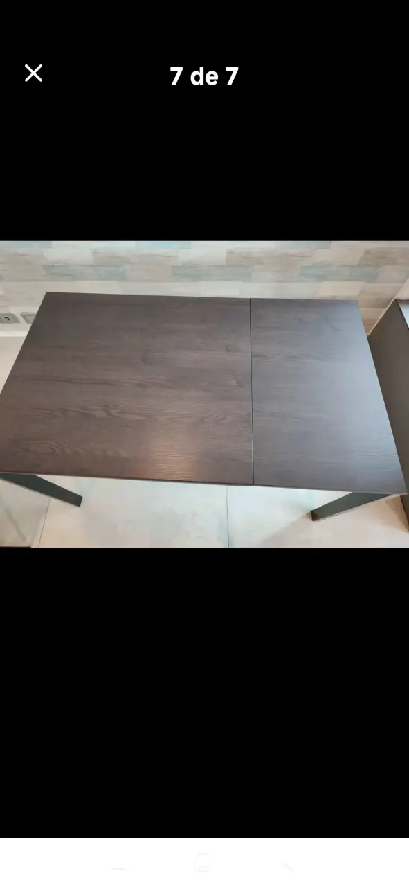 Mesa cuadrada de madera 80x70 extensible - 3