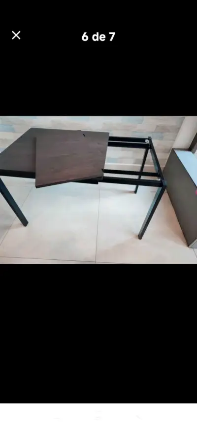 Mesa cuadrada de madera 80x70 extensible - miniatura 4
