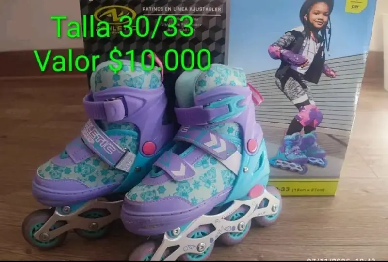 Patines en línea ajustables lilas talla 30/33