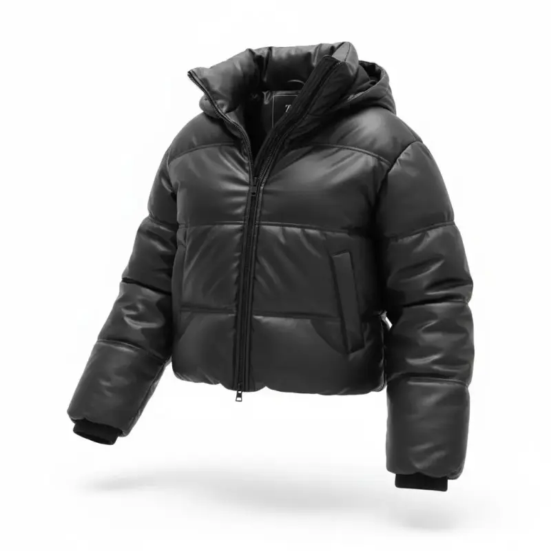 Chaqueta acolchada negra zara