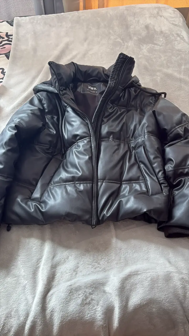 Chaqueta acolchada negra zara - 3