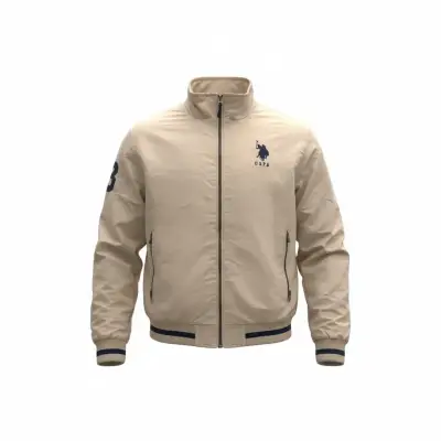 Chaqueta beige estilo casual polo - miniatura 1