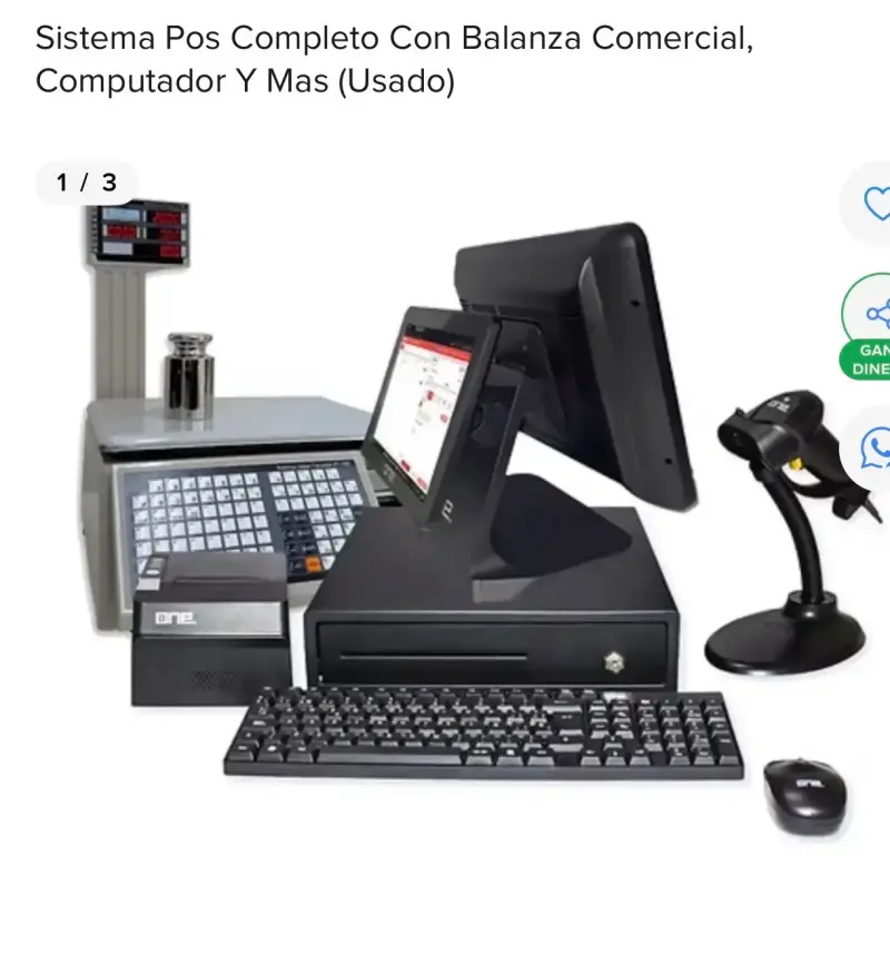 Sistema POS completo usado