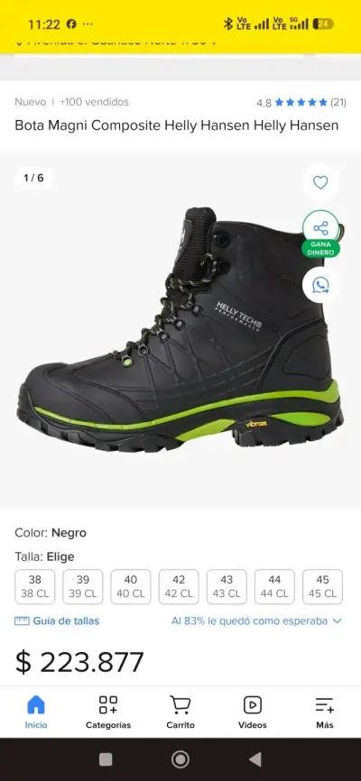 Botas negras Helly Tech - miniatura 3