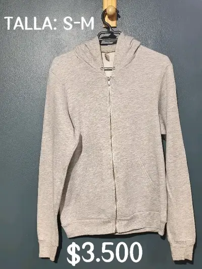 Polerón gris con capucha talla M - miniatura 4