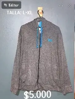 Vestido polerón gris talla M - 6