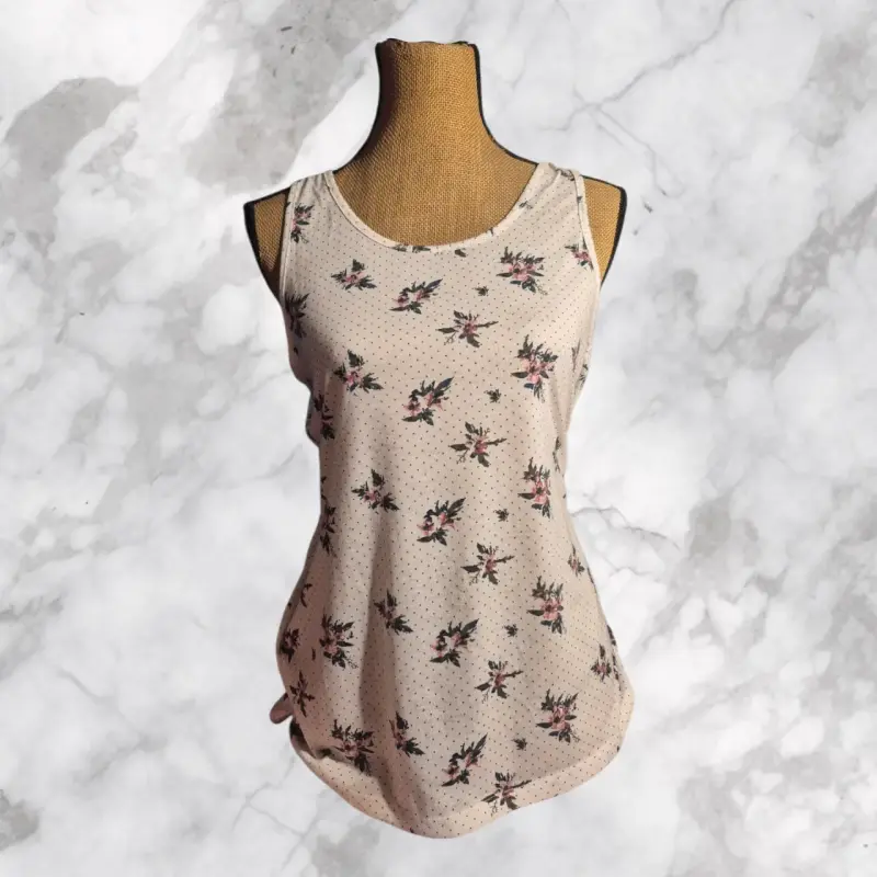 Polera sin mangas floral beige - 2