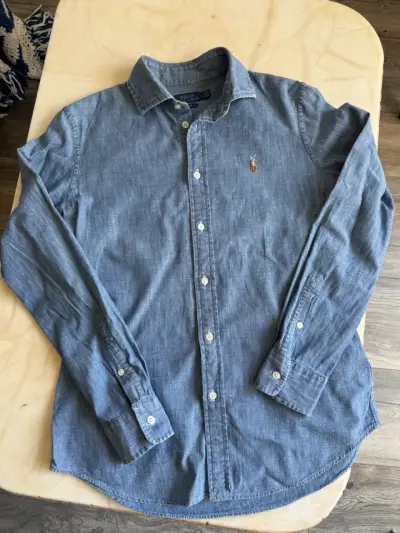 Camisa denim azul Polo - miniatura 1