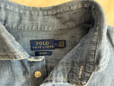 Camisa denim azul Polo - miniatura 3