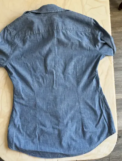 Camisa denim azul Polo - miniatura 4
