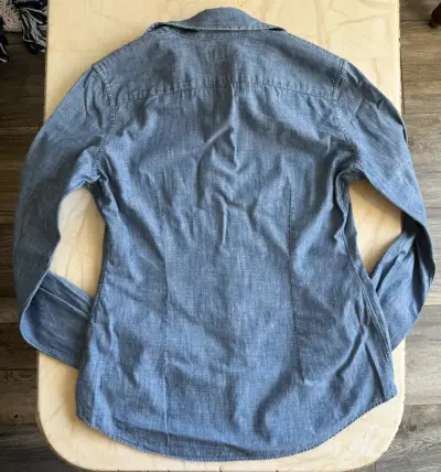 Camisa denim azul Polo - miniatura 5