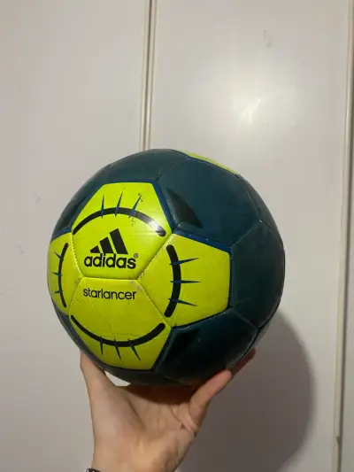Balón de fútbol Adidas verde y azul - miniatura 1