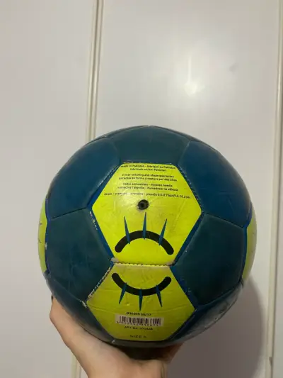 Balón de fútbol Adidas verde y azul - miniatura 2