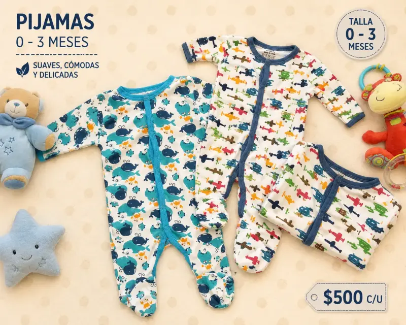 Pijamas bebé 0-3 meses