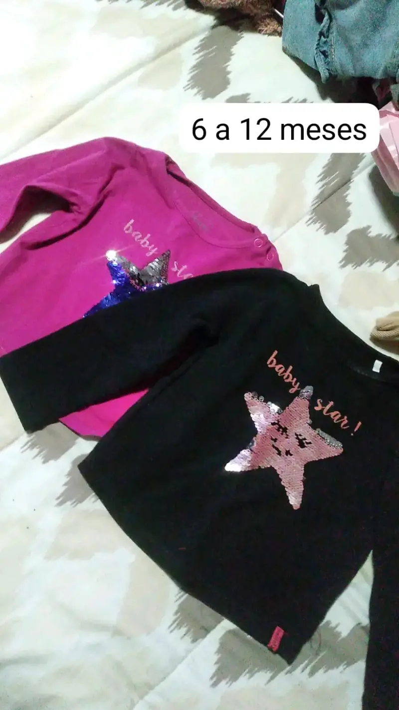 Poleras bebé con estrellas