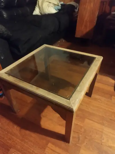 Mesa de centro con vidrio - miniatura 2