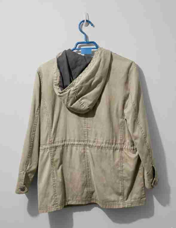 Chaqueta beige con capucha S-M - 3