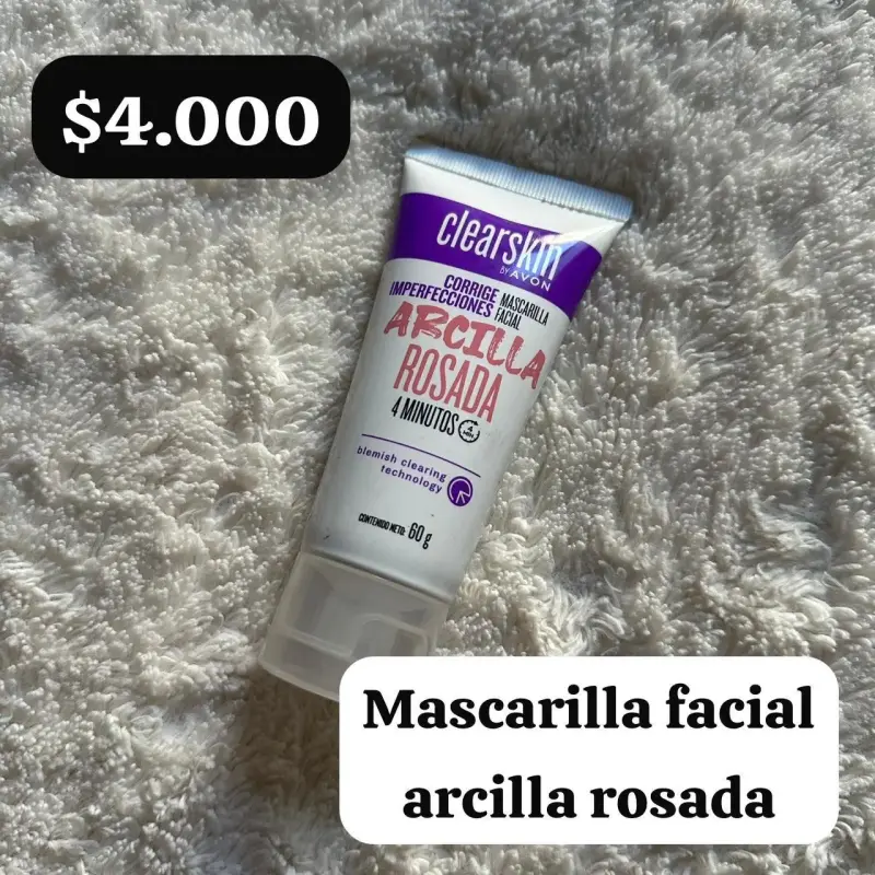 Mascarilla facial arcilla rosada Avon