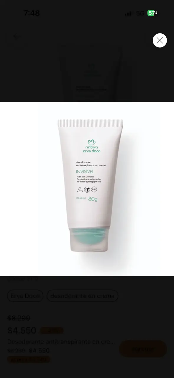 Desodorante en crema Natura - 1