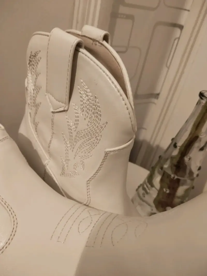 Botas blancas estilo western - 6