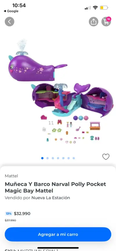 Barco Aventura Narval Polly Pocket - miniatura 3